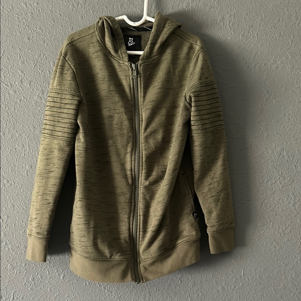 Olive Green Zip-Up Hoodie - Art Class
